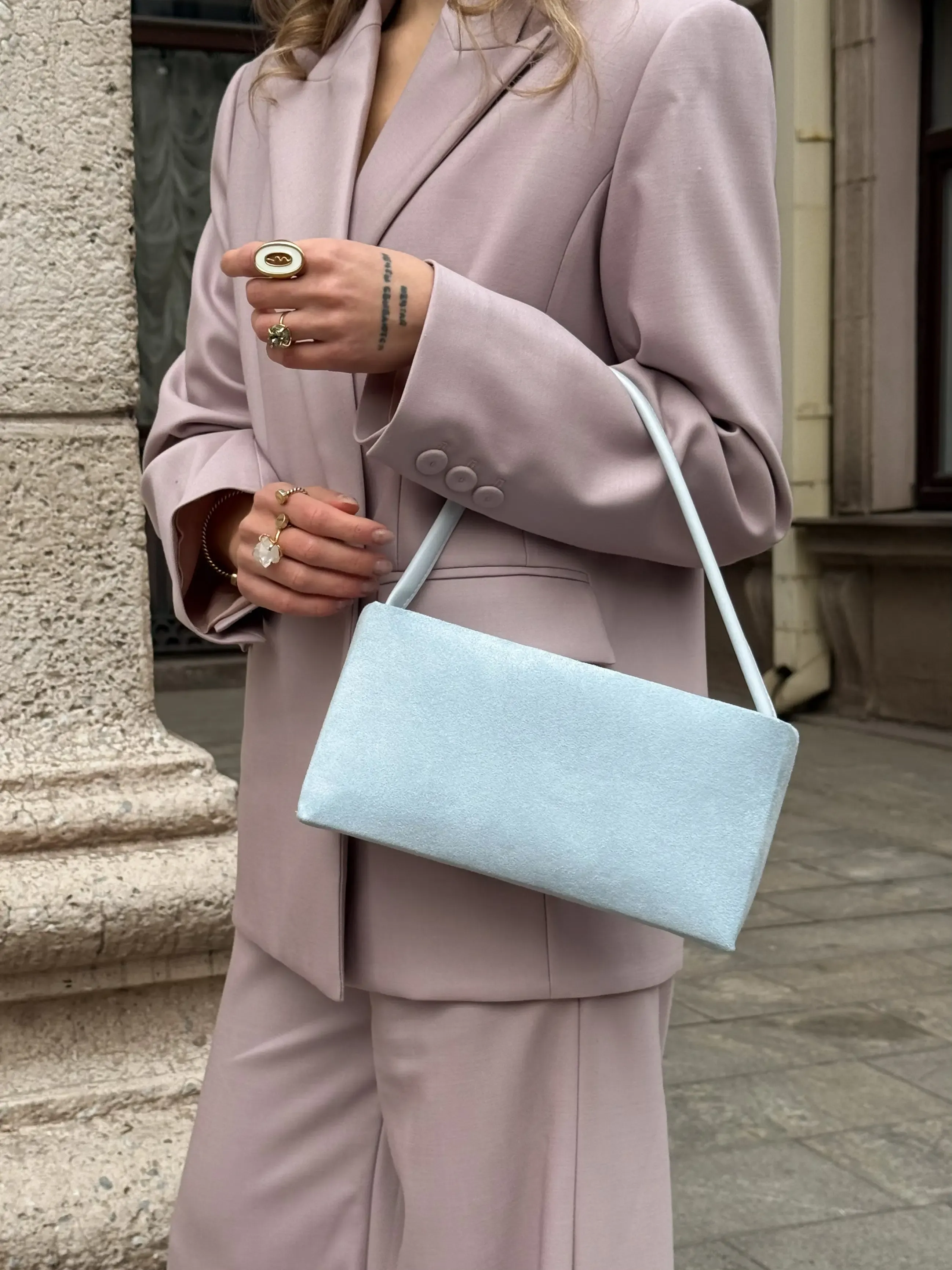 MUSE BAG SUEDE BLUE